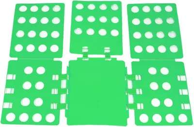 Image de Intirilife planche à plier aide au pliage des vêtements en vert - 67.5 x 58 cm - Plieuse à linge pour un pliage rapide des vêtements Chemises T-shirts pull-overs