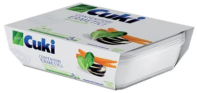 Produktbild von Cuki Rechteckige luftdichte Behälter mit Deckeln, 0,75 l, 4 Stück