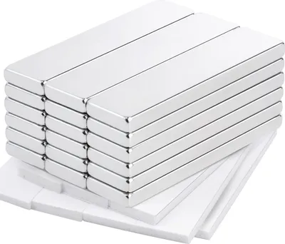 Image de Aimants néodyme - aimants rectangulaires extra forts - 18 pièces - 40 x 10 x 3 mm - avec dos autocollant