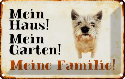 Produktbild von vianmo Blechschild 12x18 cm Hund Yorkshire mein Haus Garten Familie Tier Haustier