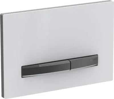 Produktbild von Geberit Sigma50 Betätigungsplatte, für 2-Mengen-Spülung, Metallfarbe schwarzchrom, eckig, 115.671.JM.2