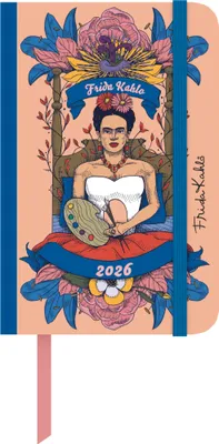 Produktbild von DUMONT - Frida Kahlo Buchkalender 2026 - Taschenkalender 9 x 14 cm - Weekly Planer mit Verschlussband & Falttasche