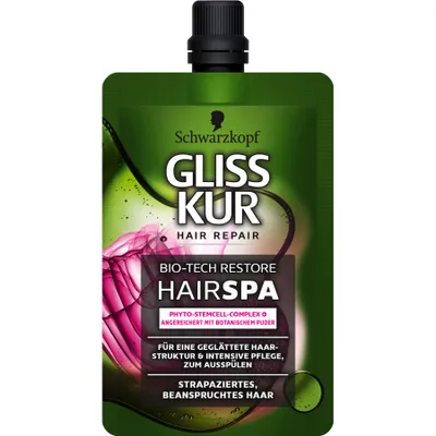 Produktbild von Gliss Kur Haar Spa Bio Tech Restore pflegt strapaziertes Haar 50ml