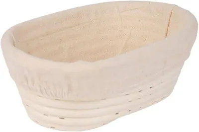 Imagen del producto de Cesta para pan, juego de cestas para pan, ovalada, redonda, de ratán, en varios tamaños (ovalada: 35x14 cm)