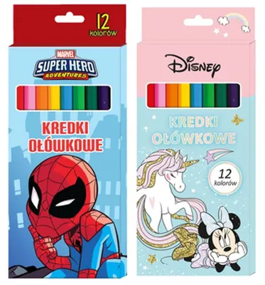 Zdjęcie produktu dla Kredki ołówkowe 12 kolorów mix wzorów Beniamin