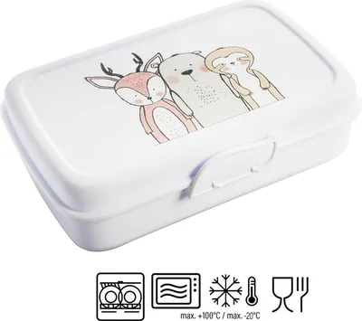 Produktbild von Kinder Lunchbox 3er-Set mit Fächern, Trennfächer, Clickverschluss, stapelbar
