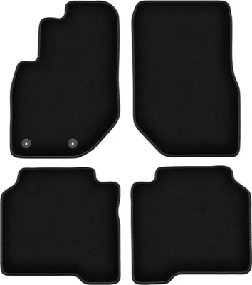 Image de Tapis de sol velours sur-mesure pour Hyundai Terracan (2001-2006, SUV) noir, jeu 4 pièces, fixations