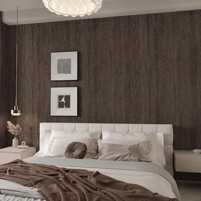Produktbild von Selbstklebendes Holz-Look Tapeten dunkelbraun für Küche und Wohnzimmer