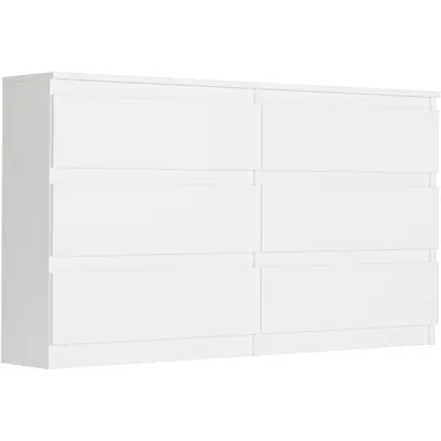 Obrázok produktu pre Komoda 140 cm, 6 zásuviek, skriňa FRAMIRE R-140, biela
