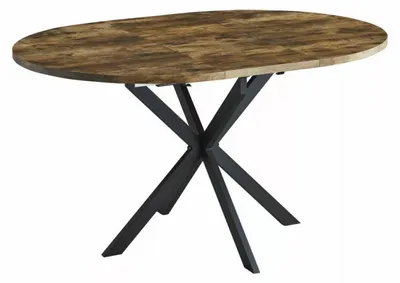 Image de Table à manger extensible "Gaston" - Marron - L 100-135 x l 100 cm