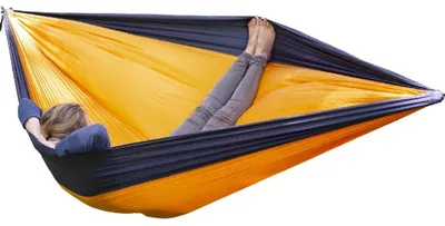 Produktbild von Hideaway Outfitters OffRoad Doppel Reisehängematte orange schwarz inklusive Karabiner Reise
