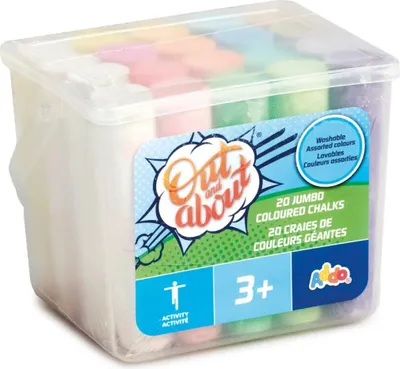 Obrázek produktu pro Velké chodníkové křídy v kyblíku, 20ks