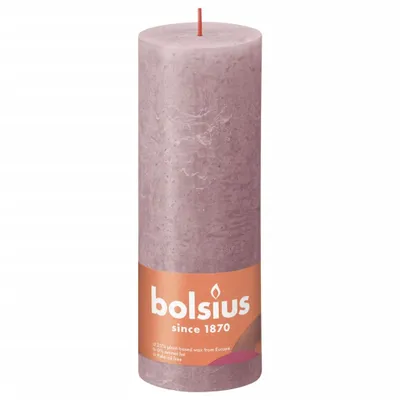 Produktbild von Bolsius Rustikale Stumpenkerzen Shine 4 Stk. 190x68 mm Aschenrosa