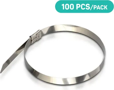 Immagine prodotto di Fascette - 4,6 x 200 mm - acciaio inox - 100 pezzi/confezione