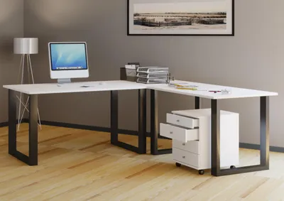 Produktbild von VCM VCM Holz Schreibtisch | Eckschreibtisch schlicht | 190x190 | L Form links oder rechts | Arbeitstisch Platte 80 cm tief | Computertisch Büromöbel - Lona U