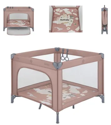 Obrázek produktu pro Kikka boo ohrádka Enjoy, matrace, zip, skládací, s madly, růžová