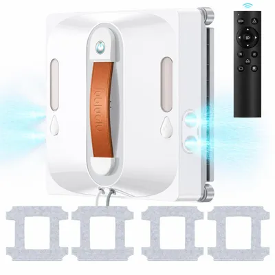 Zdjęcie produktu dla Robot do mycia okien Lubluelu CHYW20, moc 9000 Pa, automatyczne planowanie trasy, czyszczenie krawędzi i dwustronne dysze spryskujące, w zestawie 4 ściereczki z mikrofibry nadające się do prania