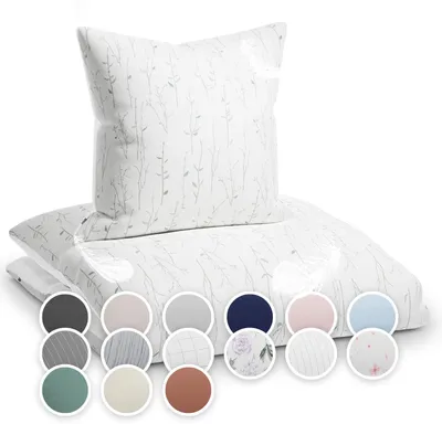 Produktbild von sleepwise Bettwäsche 155x200 Sommer Bettwäsche 2tlg- , Traumhaft Weich, Atmungsaktiv, Bügelfrei & Knitterfrei - Bettbezug Set aus weicher Mikrofaser mit 80x80cm Kissenbezug, Floral