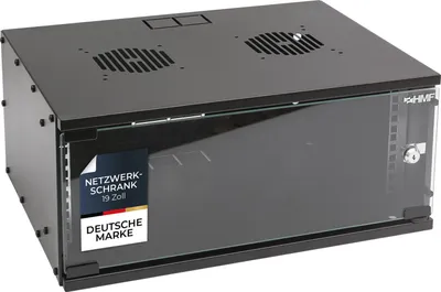 Serverschrank 19 Zoll unmontiert HMF 65700 4 HE Schwarz