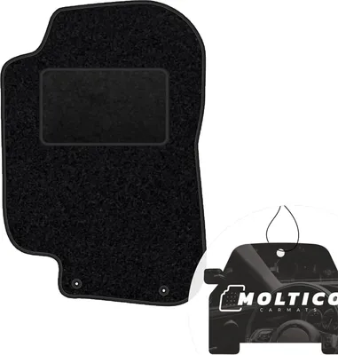 Produktbild von moto-MOLTICO Fahrer Fußmatte Auto Velours Fahrerseite Autoteppiche Schwarz Fahrermatte 1-teilig passend für Saab 900 1988-1992