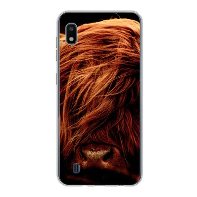 Produktbild von MuchoWow® Handyhülle Schutzhülle Hülle für Samsung Galaxy A10 Schottischer Highlander - Kuh - Hörner - Porträt - Tiere Silikon Softcase Handy Hülle - Schutzhülle