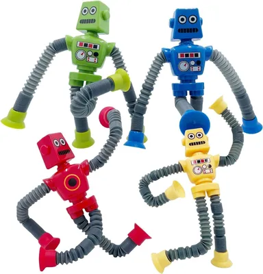 Productafbeelding van Telescopische en sensorische zuignap robotspeelgoed - 4 popbuizen