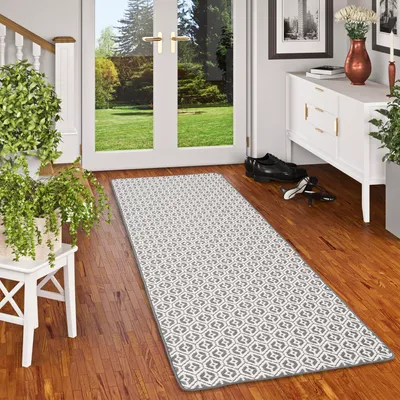 Produktbild von In- und Outdoor Teppich Läufer Beidseitig Cape Cod Grau, Größe:100x100 cm