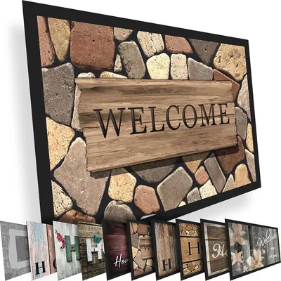 Obrázek produktu pro Rohož před dveře - Polyester - Antislip PVC - 40 x 60 cm - Pro interiér i exteriér