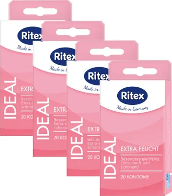 Produktbild von 80x Ritex Ideal Kondome Extra Feucht - Standardgröße