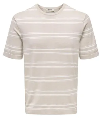 Immagine prodotto di ONLY & SONS, maglia a righe "Onswyler Life", taglia M, colore "Silver Lining"