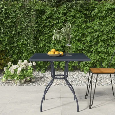 Produktbild von Gartentisch Anthrazit 80x80x72,5 cm Stahlgeflecht , Gartentische Design 2024