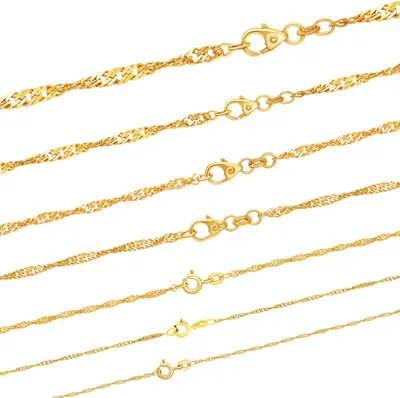 Produktbild von Goldkette Singapurkette Länge 50cm - Breite 1,0mm - 585-14 Karat Gold