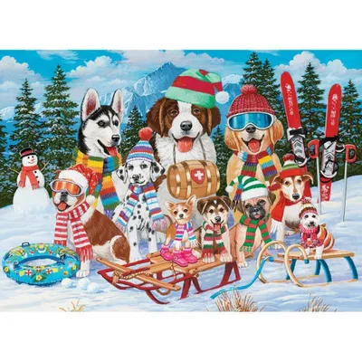 Produktbild von COBBLE HILL Snow Day Puzzle 500 Teile