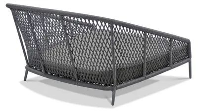 Produktbild von Musterring Ibiza Sonnenbett schwarz/grau Aluminium 149x156x86 cm