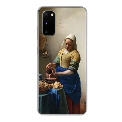 Produktbild von MuchoWow® Handyhülle Schutzhülle Hülle für Samsung Galaxy S20 Das Milchmädchen - Vermeer - Alte Meister Silikon Softcase Handy Hülle - Bild