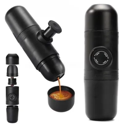 Productafbeelding van Draagbare handmatige espressomachine van 140 ml, ideaal voor kamperen en reizen