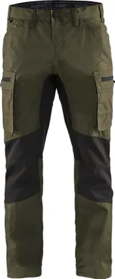 Produktbild von Blakläder® Service Arbeitshose Stretch 1459 1845 in div. Farben, Farbe:dunkel olivgrün/schwarz, Größe:44