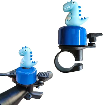 Produktbild von Kinderfahrradklingel, Dinosaurier, blau, für Kinderfahrrad, Laufrad, Dreirad