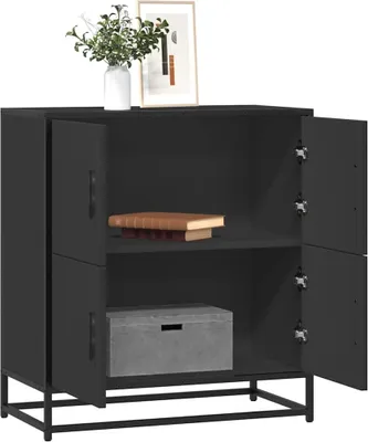 Obrázek produktu pro vidaXL Příborník černý 68x35x76 cm materiál na bázi dřeva