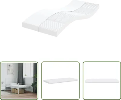 Obrázok produktu pre The Living Store Penový matrac White 80x200 cm 7-zónová tvrdosť 20 ILD
