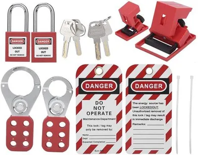 Productafbeelding van Veiligheidsset voor vergrendeling en labeling – Multifunctioneel – Duurzaam – Vergrendelingsset voor praktisch gebruik – Handig veiligheidssysteem
