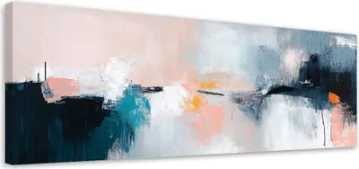 Produktbild von Leinwandbild Pastellfarben Abstraktion 90x30 Feeby Bunt bild für die wand bereit zum aufhängen
