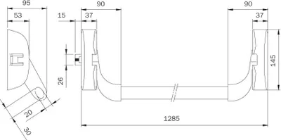 Image de Serrure anti panique CF IDEA 1 point à pêne lateral finition blanc - ISEO - 9411113444A