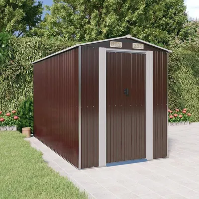 Immagine prodotto di Capanno da giardino in acciaio zincato - 180,5 x 97 x 209,5 cm - Aspetto legno - Deposito esterno