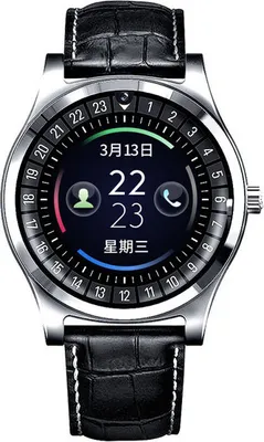 Immagine prodotto di Smart Watch R68 Bluetooth schermo rotondo Smartwatch Supporto SIM TF Card Sleep Tracker Promemoria Pedometro Uomini Grigio Argento