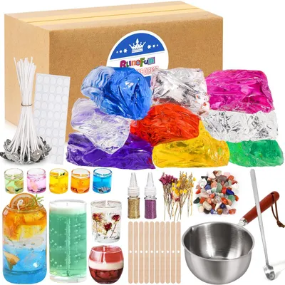 Productafbeelding van Set voor het Maken van Jellykaarsen 9-delig met 7 Kleuren