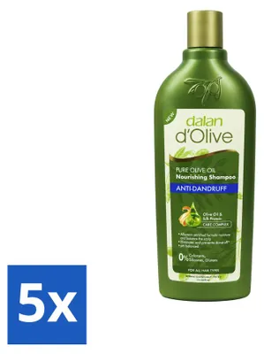 Zdjęcie produktu dla 5 sztuk szamponu Dalan d'Olive przeciwłupieżowego - odżywiający - 400 ml - zestaw ekonomiczny