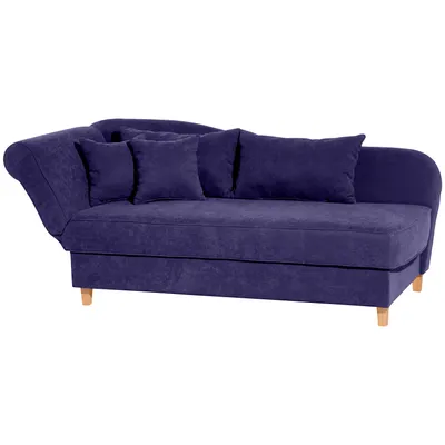 Produktbild von Max Winzer Recamiere mit Armteil links klappbar Selma - Velourstoff violett - Maße: 190 / 210 x 88 x 82 cm