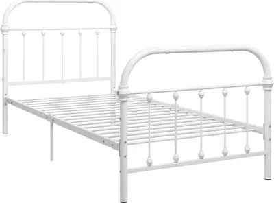 Produktbild von vidaXL Bettgestell Weiß Metall 100 × 200 cm