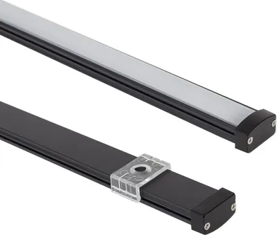 Produktbild von Aluminiumprofil Wasserdicht IP65 Aufbau 2m für LED Streifen bis 8 mm Schwarz 2 m Halbtransparent
